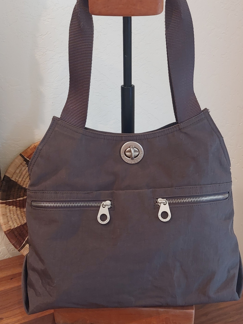 Baggallini Mocha Brown Paris Satchell